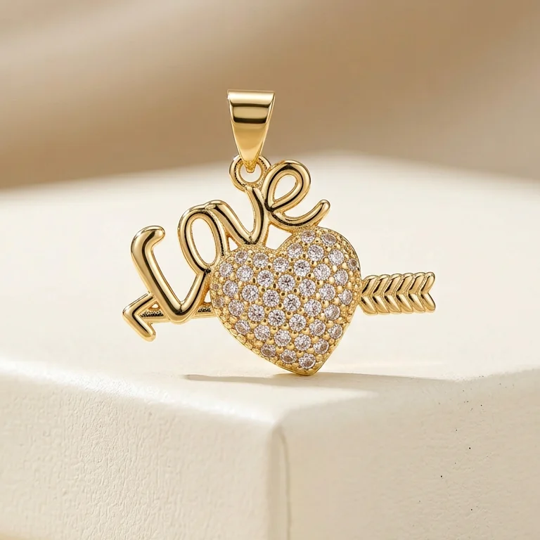 Dij. corazon love rodio 1,7cm - DRG703 - Foto 1